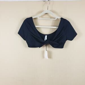 SOLID & STRIPED Black Bikini Top